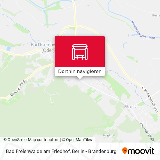 Bad Freienwalde am Friedhof Karte