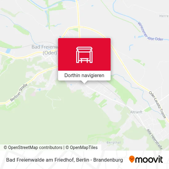 Bad Freienwalde am Friedhof Karte