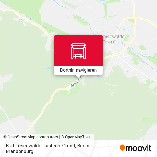 Bad Freienwalde Düsterer Grund Karte