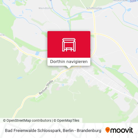 Bad Freienwalde Schlosspark Karte