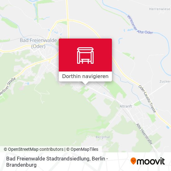Bad Freienwalde Stadtrandsiedlung Karte