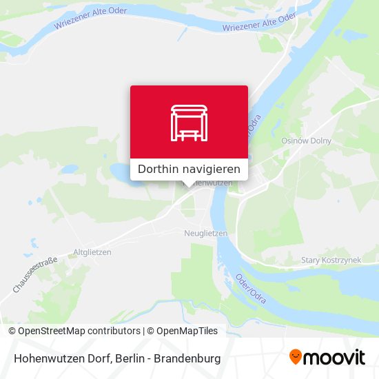 Hohenwutzen Dorf Karte