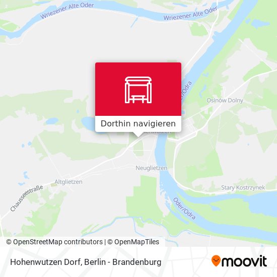 Hohenwutzen Dorf Karte