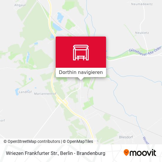 Wriezen Frankfurter Str. Karte