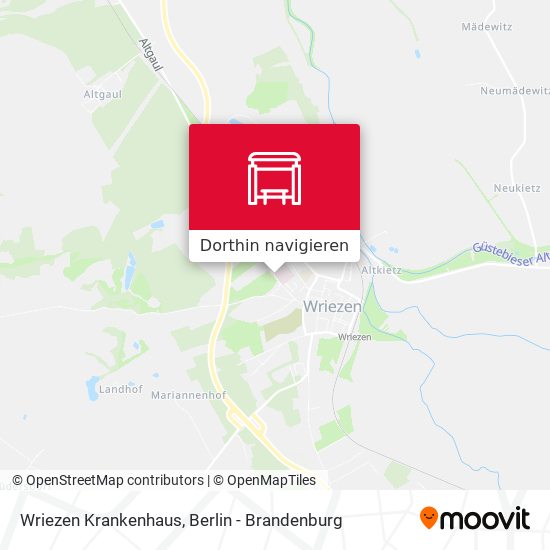 Wriezen Krankenhaus Karte