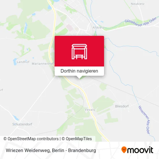 Wriezen Weidenweg Karte
