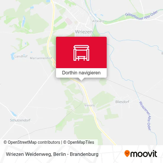 Wriezen Weidenweg Karte