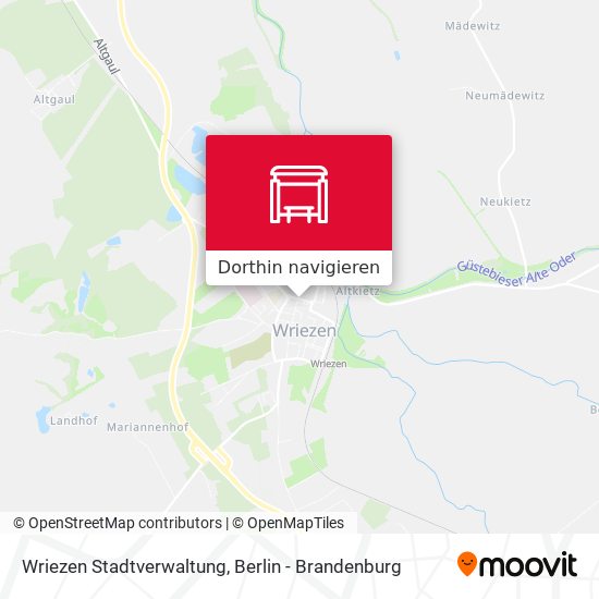 Wriezen Stadtverwaltung Karte