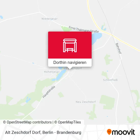 Alt Zeschdorf Dorf Karte