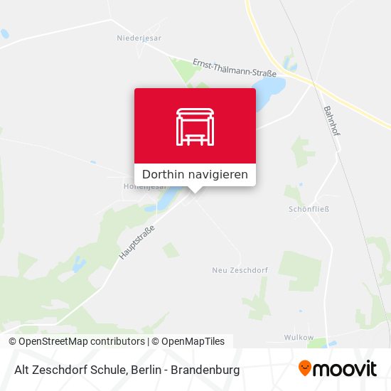 Alt Zeschdorf Schule Karte