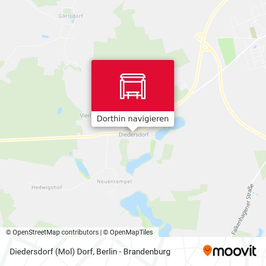 Diedersdorf (Mol) Dorf Karte