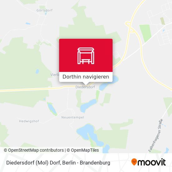 Diedersdorf (Mol) Dorf Karte