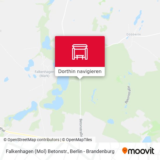 Falkenhagen (Mol) Betonstr. Karte
