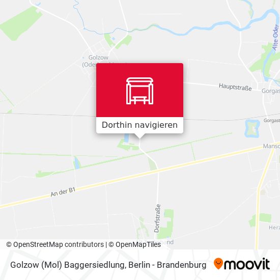 Golzow (Mol) Baggersiedlung Karte