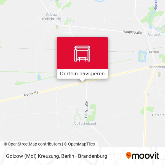 Golzow (Mol) Kreuzung Karte