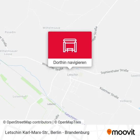 Letschin Karl-Marx-Str. Karte