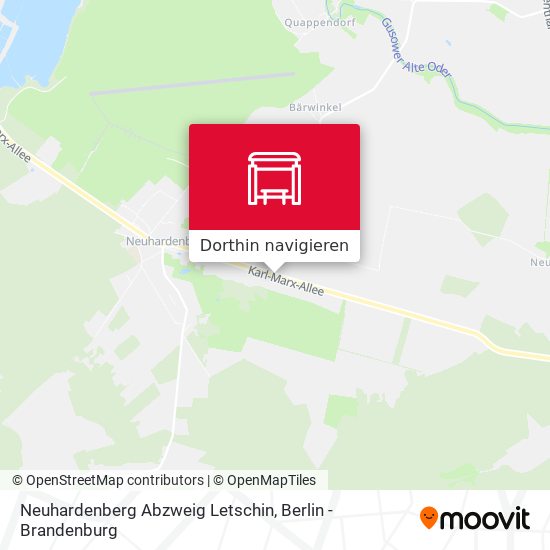 Neuhardenberg Abzweig Letschin Karte