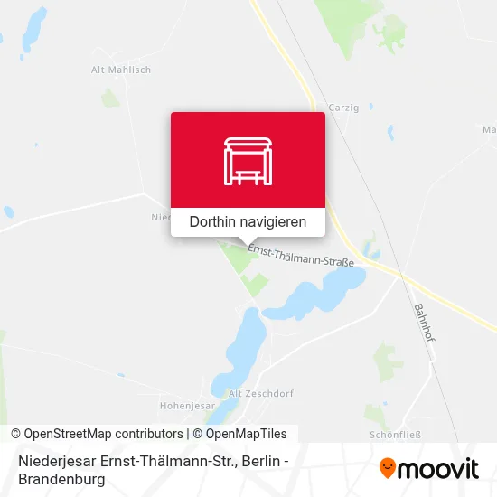 Niederjesar Ernst-Thälmann-Str. Karte