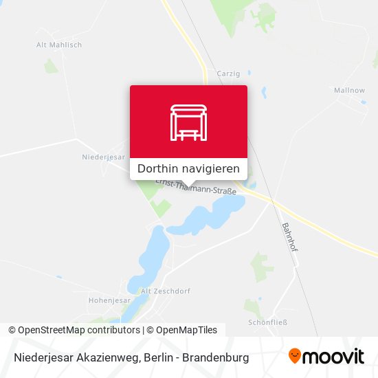 Niederjesar Akazienweg Karte