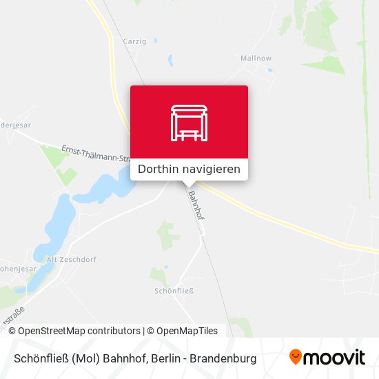 Schönfließ (Mol) Bahnhof Karte