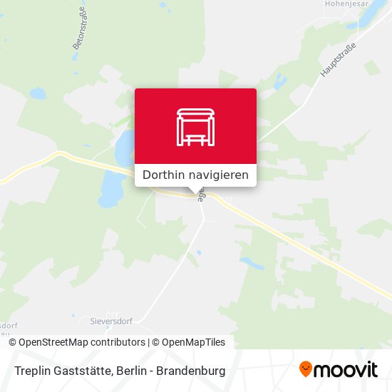 Treplin Gaststätte Karte