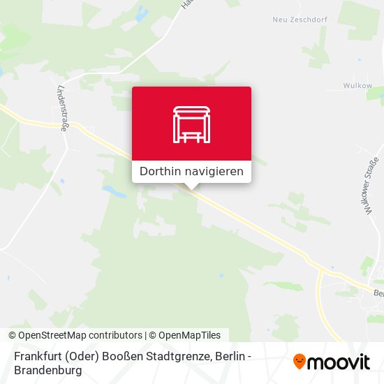 Frankfurt (Oder) Booßen Stadtgrenze Karte