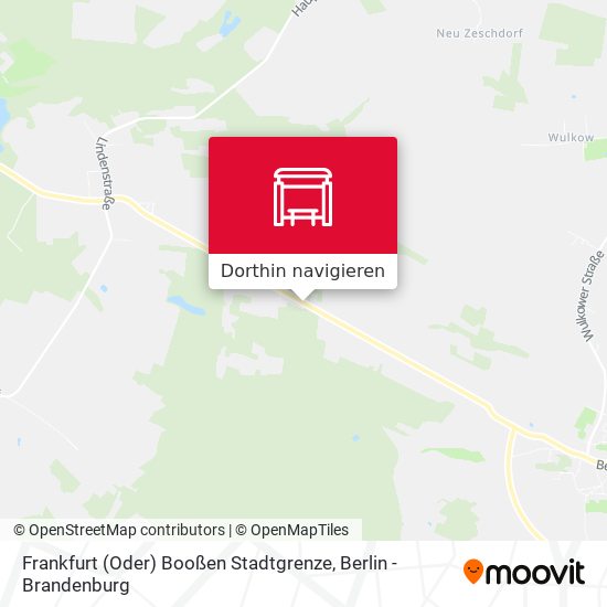Frankfurt (Oder) Booßen Stadtgrenze Karte