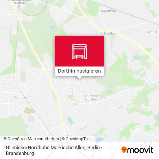 Glienicke / Nordbahn Märkische Allee Karte
