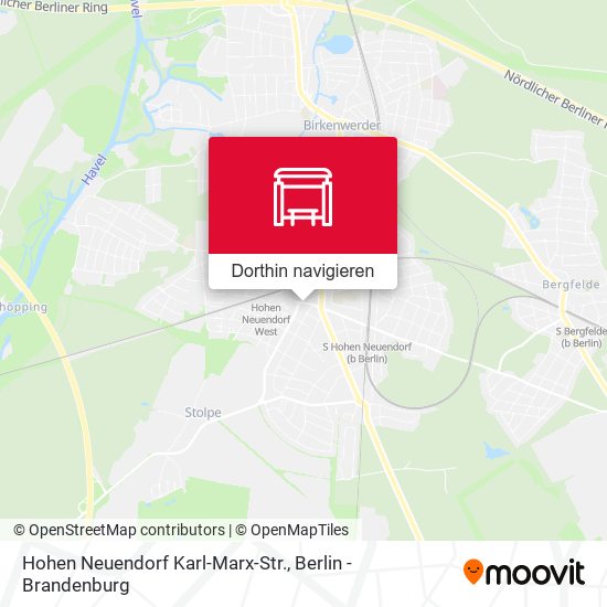 Hohen Neuendorf Karl-Marx-Str. Karte