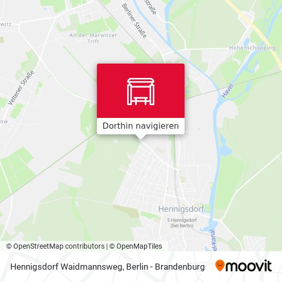 Hennigsdorf Waidmannsweg Karte