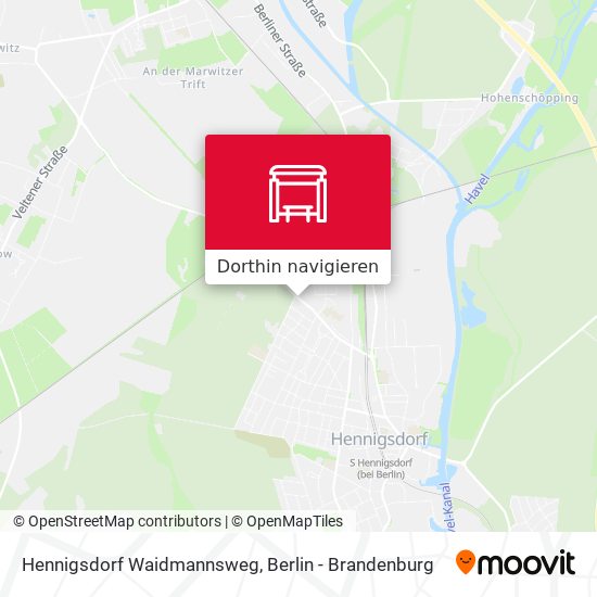 Hennigsdorf Waidmannsweg Karte