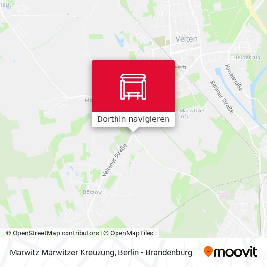 Marwitz Marwitzer Kreuzung Karte