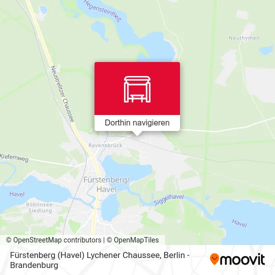 Fürstenberg (Havel) Lychener Chaussee Karte