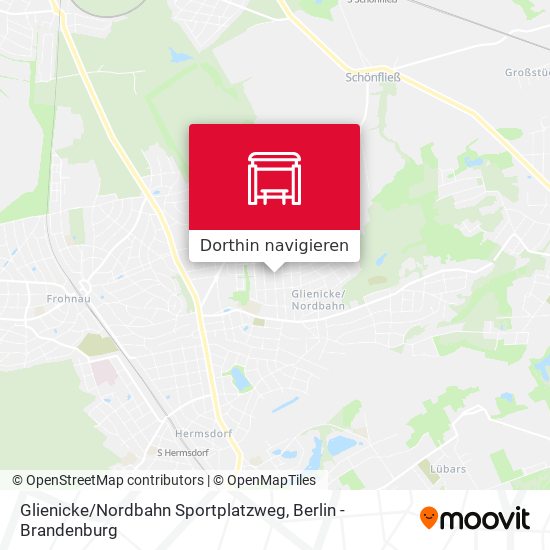Glienicke / Nordbahn Sportplatzweg Karte