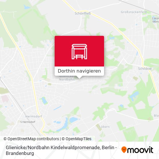 Glienicke / Nordbahn Kindelwaldpromenade Karte