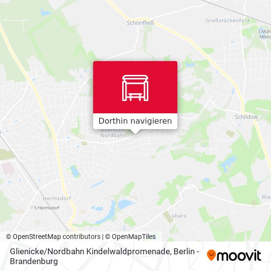 Glienicke / Nordbahn Kindelwaldpromenade Karte