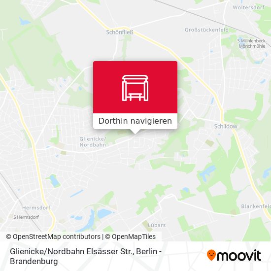 Glienicke / Nordbahn Elsässer Str. Karte