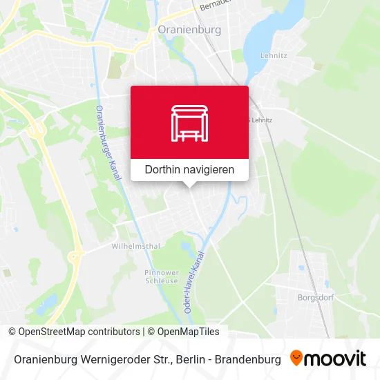 Oranienburg Wernigeroder Str. Karte