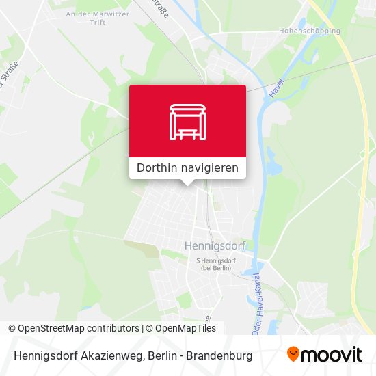 Hennigsdorf Akazienweg Karte