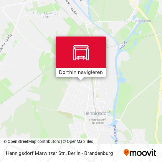 Hennigsdorf Marwitzer Str. Karte