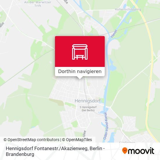 Hennigsdorf Fontanestr. / Akazienweg Karte