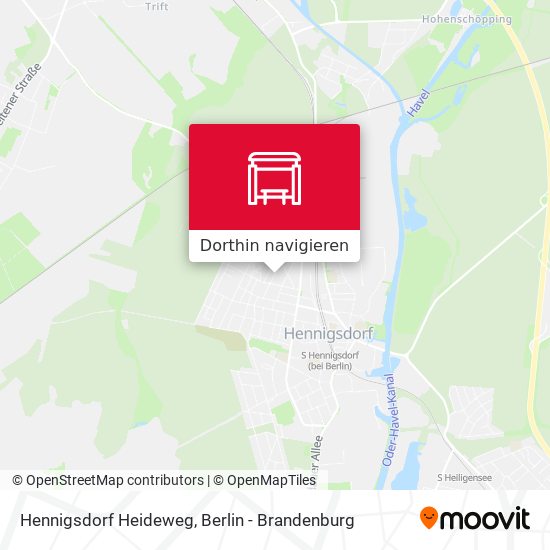 Hennigsdorf Heideweg Karte