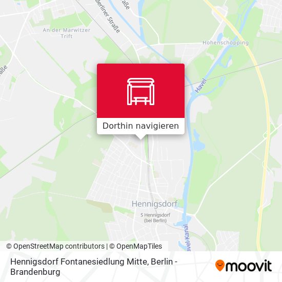 Hennigsdorf Fontanesiedlung Mitte Karte