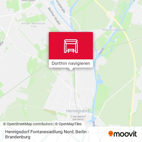 Hennigsdorf Fontanesiedlung Nord Karte