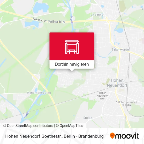 Hohen Neuendorf Goethestr. Karte