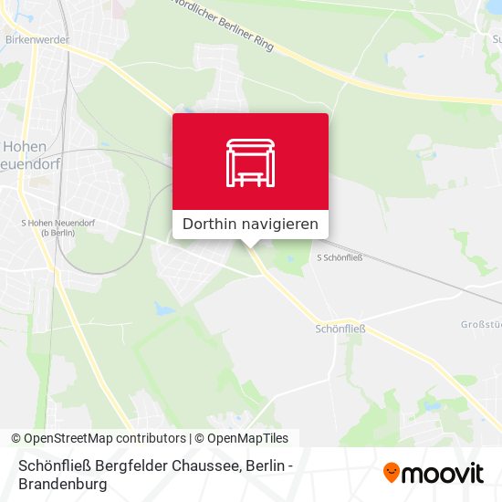 Schönfließ Bergfelder Chaussee Karte