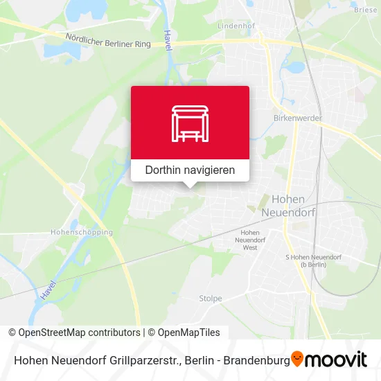 Hohen Neuendorf Grillparzerstr. Karte