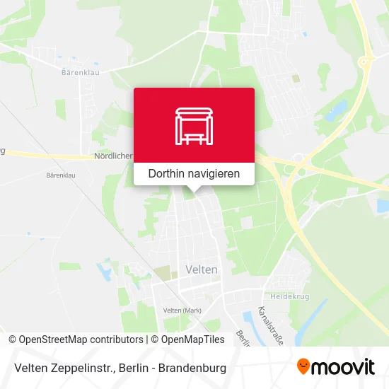 Velten Zeppelinstr. Karte