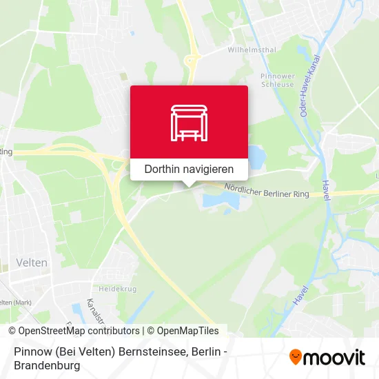 Pinnow (Bei Velten) Bernsteinsee Karte