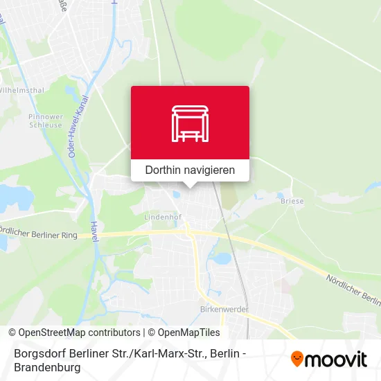 Borgsdorf Berliner Str. / Karl-Marx-Str. Karte